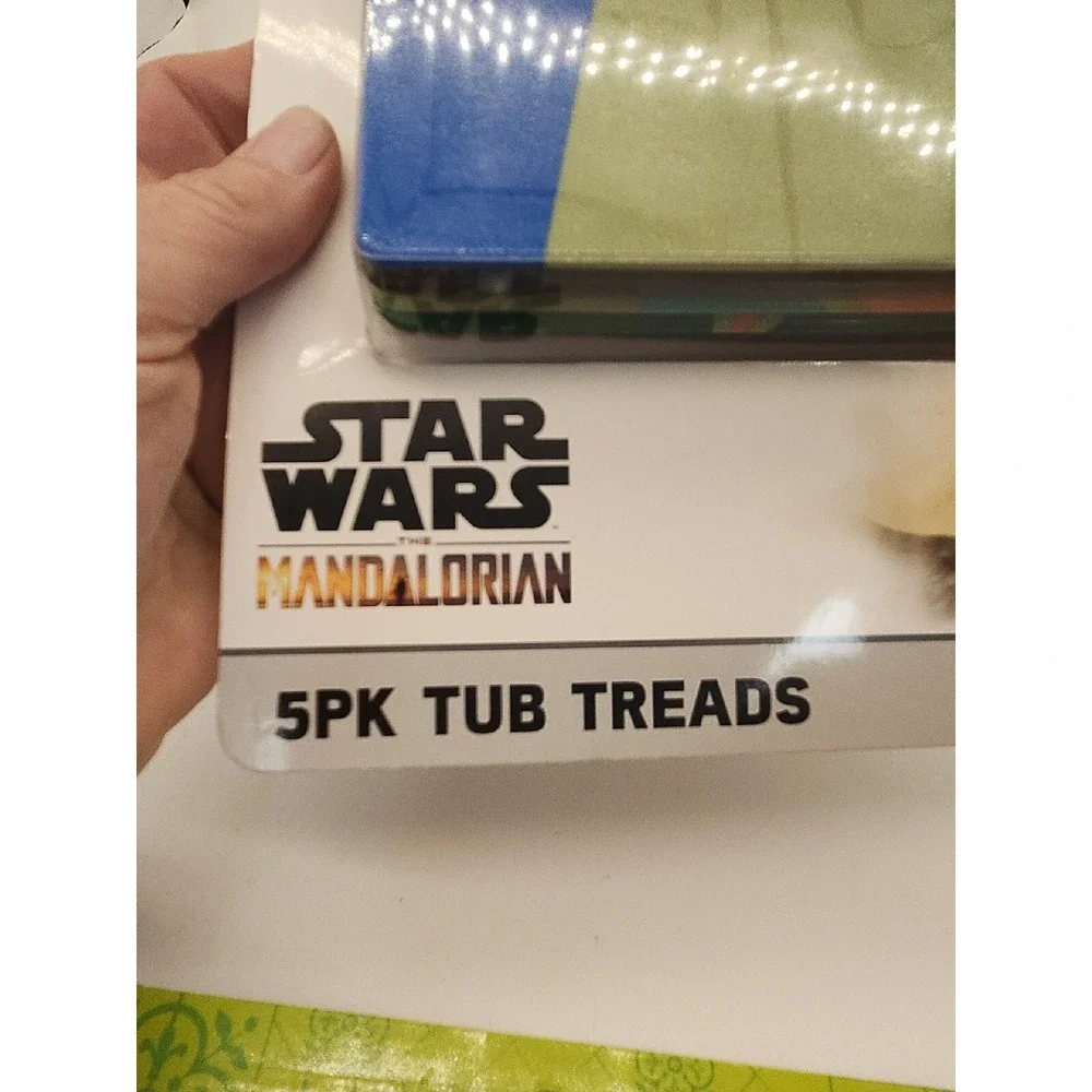 Star Wars Mandalorian Tub Treads 5 pack Bathtub Non-Slip Treads Suction Cup Back